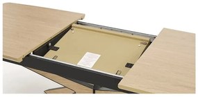Stół rozkładany JAMES 160(220)x90 dąb naturalny/czarny HALMAR