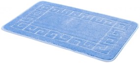 Niebieski elegancki dywanik do łazienki w grecki wzór T4-T81