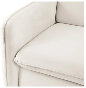 Kremowa aksamitna rozkładana sofa 194 cm Vienna – Cosmopolitan Design