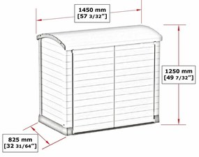 Duramax Skrzynia plastikowa StoreAway brązowy, 1200 l