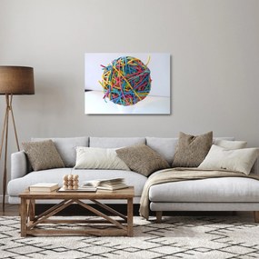 Obraz na szkle - gumki (70x50 cm)
