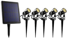 Retlux - ZESTAW 5x LED Lampa zewnętrzna z panelem solarnym LED/4000 mAh IP44