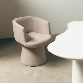 Obrotowy designerski fotel YATO, beżowy