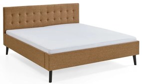 Brązowe tapicerowane łóżko dwuosobowe 180x200 cm Empire – Meise Möbel