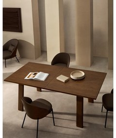 Rozkładany stół z dodatkowym blatem z blatem w dekorze orzecha 95x200 cm Arlen – Kave Home