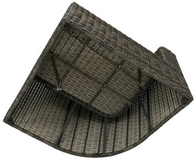 Rattanowy zestaw modułowy BORNEO LUXURY dla 2 osób (szary)