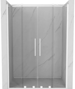 Mexen Velar Duo drzwi prysznicowe rozsuwane 140 cm, transparent, białe - 871-140-000-02-20