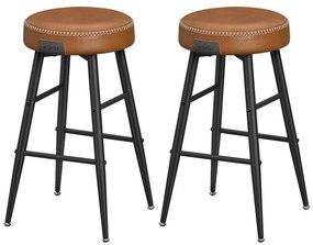 Krzesło barowe LIOR brązowe/czarne