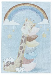 Dywan dziecięcy Lucky Śpiąca Żyrafa na chmurkach 120 cm x 170 cm