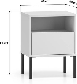 Szafka nocna Harmona 40 cm z szufladą - kaszmir