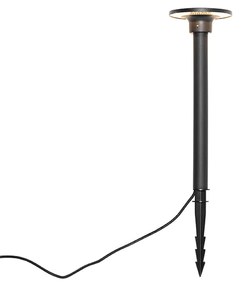 Nowoczesny reflektor na szpikulec czarny w komplecie z diodą LED IP54 - Skyf