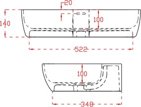 Umywalka ścienna nablatowa TWG201