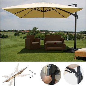 Parasol do świateł drogowych MCW-A96 I obrotowy,  kremowy ze stojakiem, obrotowy