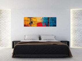 Obraz - Abstrakcyjne linie elektryczne (170x50 cm)