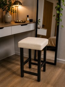 Taboret Klasyk 45cm Stołek Loft Eko-skóra D18