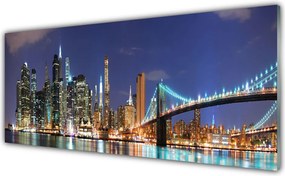 Panel Kuchenny Wieczorne Światła Nad Mostem