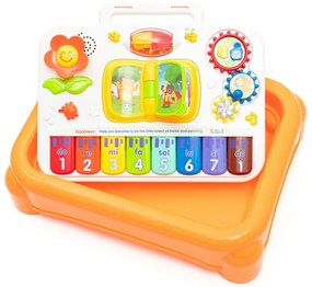 Baby Mix Wielofunkcyjny muzyczny stolik edukacyjny 3w1, żółty