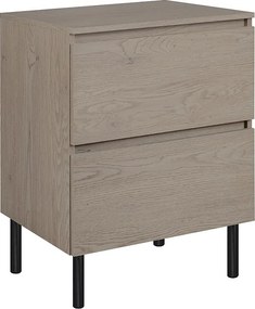 Szafka łazienkowa 60 cm z blatem górnym + nóżki meblowe, Kolor: Dąb Ciemny, 60 x 80,7 x 46 cm