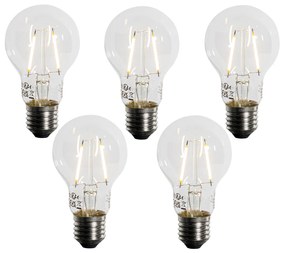 Zestaw 5 żarówek LED E27 A60 z czujnikiem zmierzchu 2,5W 250 lm 2200K