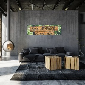 Obraz z wiadomością (170x50 cm)