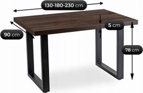 Orzechowy stół rozkładany D2-F43