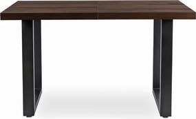 Stół Prostokątny Rozkładany TOMAS 130-230 cm Orzech/Czarny do Jadalni Loft