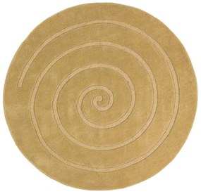 Beżowy wełniany dywan Think Rugs Spiral, ⌀ 140 cm