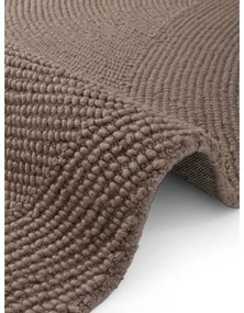 Szarobrązowy wełniany chodnik tkany ręcznie 80x200 cm Eleni Taupe – Hanse Home