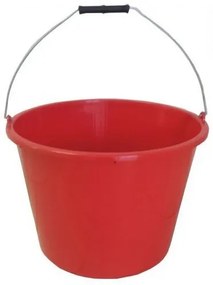Wiadro plastikowe z zagięciem, 12 l, śr. 32 x wys.23 cm, czerwone