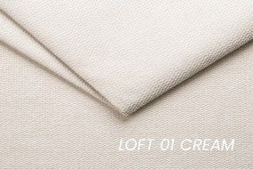 Kanapa z funkcją spania Taila - beżowa plecionka Loft 01 / czarne nogi