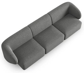 Szara sofa z tkaniny szenilowej 266 cm Paolo – Milo Casa
