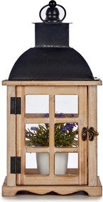 Lampion drewniany MIRO, 39 cm