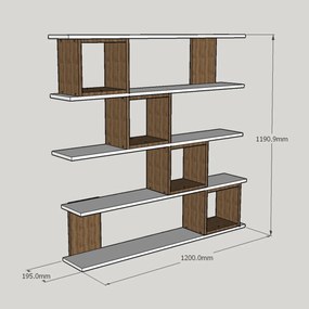Biblioteczka Wind White Walnut