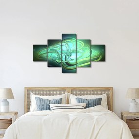 Obraz zielonej abstrakcji (125x70 cm)