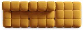 Żółta aksamitna sofa 282 cm Bellis – Micadoni Home