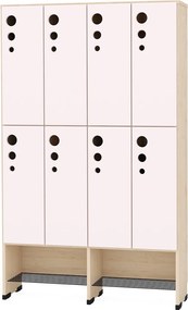 Szatnia żłobkowa i przedszkolna Bańka 8 z kolorowymi frontami