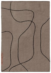 Brązowy bawełniany dywan odpowiedni do prania 140x200 cm Shadow – Mette Ditmer Denmark