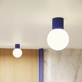Plafon HALO ultramaryna IP44 ryflowany SOLLUX  LIGHTING