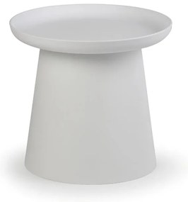 Plastikowy stolik kawowy FUNGO, średnica 50 cm, biały