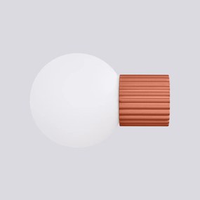 Kinkiet HALO ochra czerwona IP44 ryflowany SOLLUX  LIGHTING