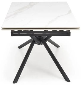 Stół rozkładany VITORINO 160(220)x90 biały marmur HALMAR
