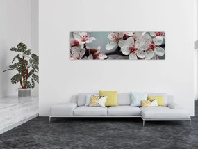 Obraz kwiatu - czerwony (170x50 cm)