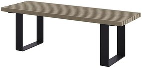Antracytowa ławka ogrodowa bez oparcia 150cm - Austis 2X