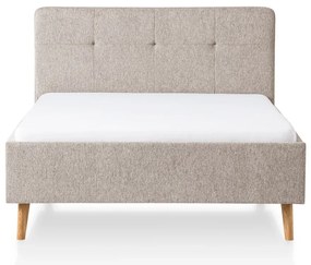 Szarobrązowe tapicerowane łóżko dwuosobowe 140x200 cm Smart – Meise Möbel