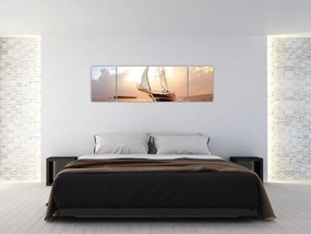 Obraz jachtu (170x50 cm)