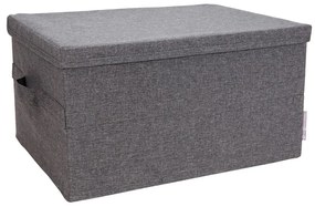 Szary tekstylny pojemnik z pokrywką 34x45x25 cm Soft Storage – Bigso Box of Sweden