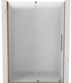 Mexen Velar drzwi prysznicowe rozsuwane 140 cm, szron, miedź szczotkowana - 871-140-000-31-65