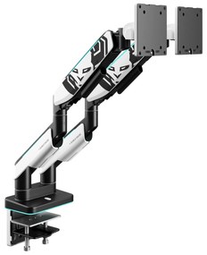 Podwójny uchwyt na monitory 49 cali, biało-czarny X-Arm Dual RGB