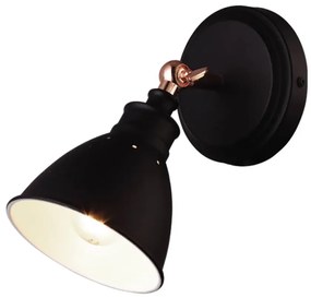 Czarny metalowy kinkiet z ruchomym kloszem - A773-Animas