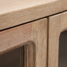 Witryna z litego drewna mango w naturalnym kolorze 160x71 cm – Ixia